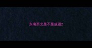 东南西北是不是成语