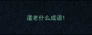 遣老什么成语