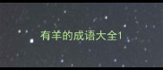 有羊的成语大全