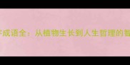 50个植字成语全从植物生长到人生哲理的智慧密码