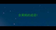 含黄鹤的成语