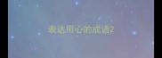 表达用心的成语