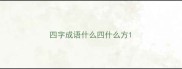 四字成语什么四什么方