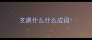 支离什么什么成语