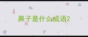 鼻子是什么成语