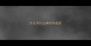 什么手什么脚四字成语