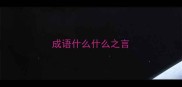 成语什么什么之言