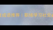 10个最常用的态度成语推荐职场学习社交必看正能量表达