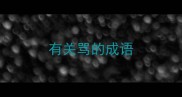 有关骂的成语