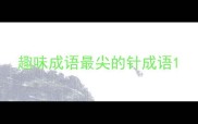 趣味成语最尖的针成语