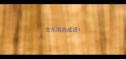 含东南的成语