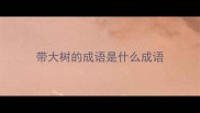 带大树的成语是什么成语