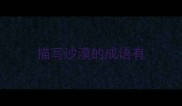 描写沙漠的成语有