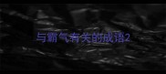 与霸气有关的成语