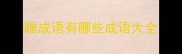 睡成语有哪些成语大全