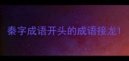 秦字成语开头的成语接龙