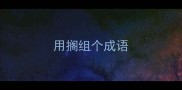 用搁组个成语
