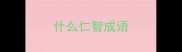什么仁智成语