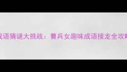 成语猜谜大挑战曹兵女趣味成语接龙全攻略
