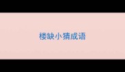 楼缺小猜成语