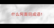 什么何面目成语