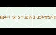 提字相关的成语有哪些这10个成语让你秒变写作高手附提字技巧