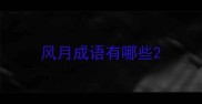 风月成语有哪些