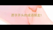 愿字开头的成语接龙