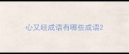 心又经成语有哪些成语