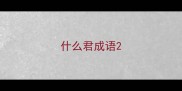什么君成语