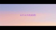 从什从什的成语