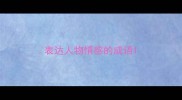 表达人物情感的成语