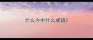 什么今中什么成语