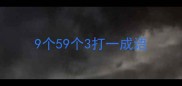 9个59个3打一成语