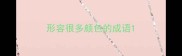 形容很多颜色的成语