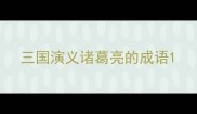 三国演义诸葛亮的成语