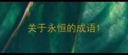 关于永恒的成语