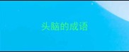 头脑的成语