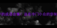 带石字的成语合集这些冷门小众的你知道吗