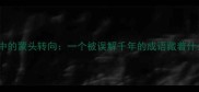 蒙学经典中的蒙头转向一个被误解千年的成语藏着什么智慧