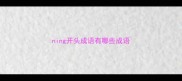 ning开头成语有哪些成语