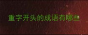 重字开头的成语有哪些
