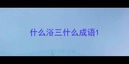 什么浴三什么成语