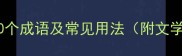 描写头发的20个成语及常见用法附文学应用技巧