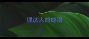 埋汰人的成语