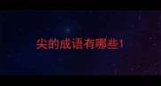 尖的成语有哪些