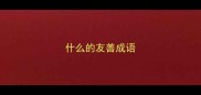 什么的友善成语