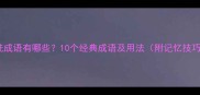 水洗成语有哪些10个经典成语及用法附记忆技巧