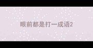 眼前都是打一成语