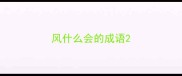 风什么会的成语